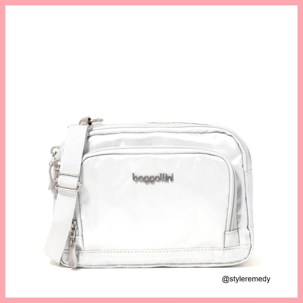 Triple Zip Crossbody with RFID Wallet, Water-Resistant Convertible Bag